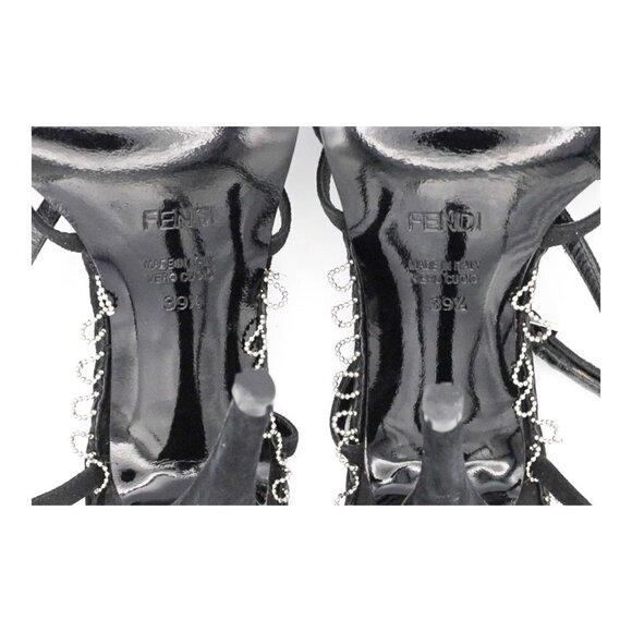 FENDI Chain Detail Suede Sandals - Picture 13 of 13